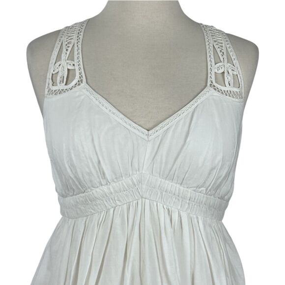 French Connection Lace Cotton A-line dress in White Size 4 - Picture 3 of 16